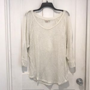 Large cream Mudd scoop neck sweater
